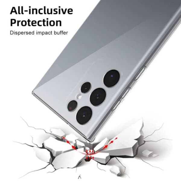Galaxy S23 Ultra Genomskinligt Skal Tunt Transparent