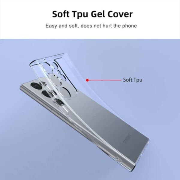 Galaxy S23 Ultra Genomskinligt Skal Tunt Transparent