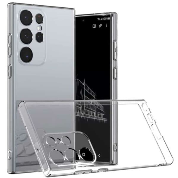 Galaxy S23 Ultra Genomskinligt Skal Tunt Transparent