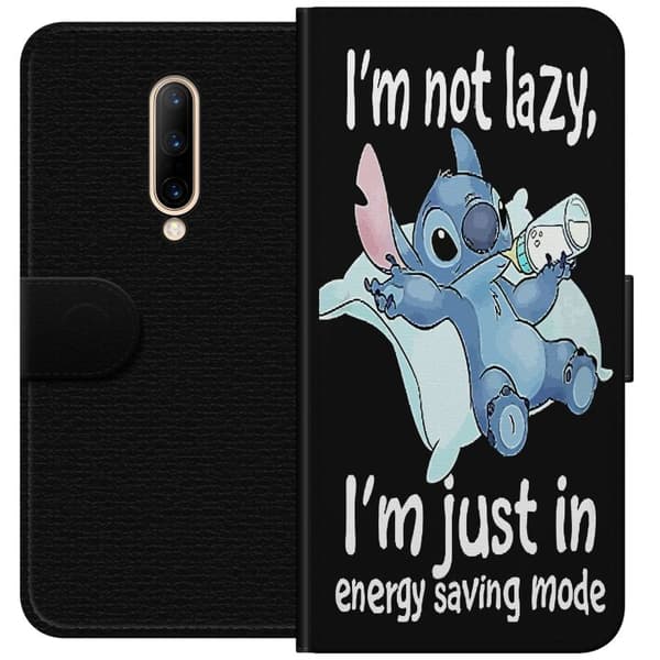 OnePlus 7 Pro Plånboksfodral Stitch Text