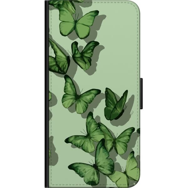 OnePlus 9 Pro Lompakkokotelo Vihreät Perhoset