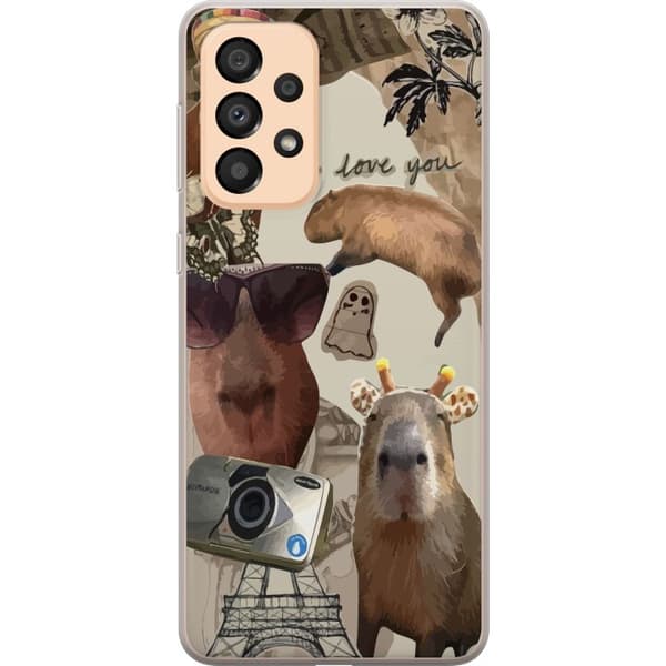 Samsung Galaxy A33 5G Genomskinligt Skal Capybara