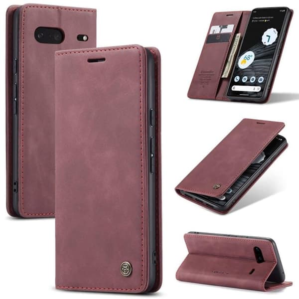 CaseMe Smart Magnet FlipCase Google Pixel 8 - Vinrød
