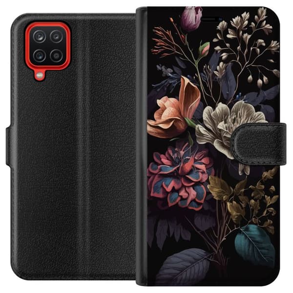 Samsung Galaxy A12 Tegnebogsetui Blomster