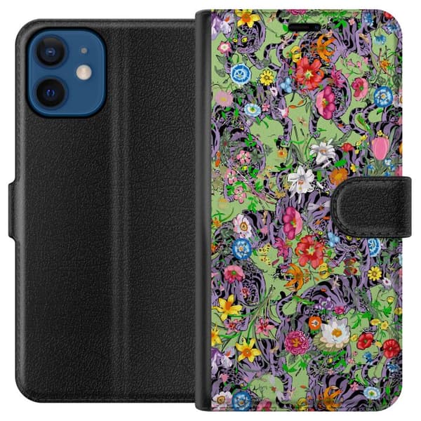 Apple iPhone 12 mini Plånboksfodral Lila tigrar