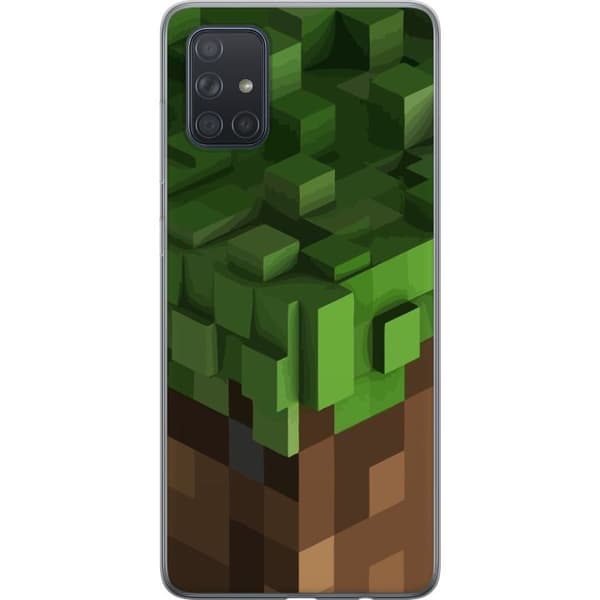 Samsung Galaxy A71 Läpinäkyvä kuori Minecraft Blocks