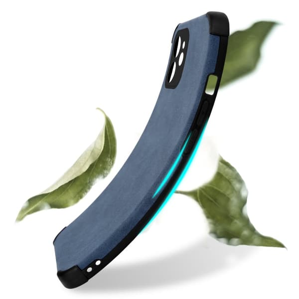 iPhone 12 Fodral Skal av TPU-silikon med fin baksida i faux-suede Mobilskydd
