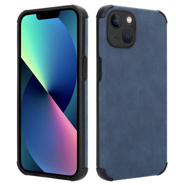 iPhone 13 Suojakuori Suojakotelo valmistettu TPU-silikonista jossa on jalo keinotekoinen mokkanahkainen takapuoli