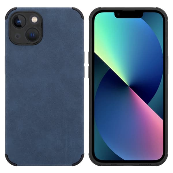 iPhone 13 Suojakuori Suojakotelo valmistettu TPU-silikonista jossa on jalo keinotekoinen mokkanahkainen takapuoli