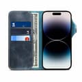 Miniatyrbilde 1 av 3: Mobil lommebok 3-korts ekte lær Apple iPhone 14 Pro Max - Blå