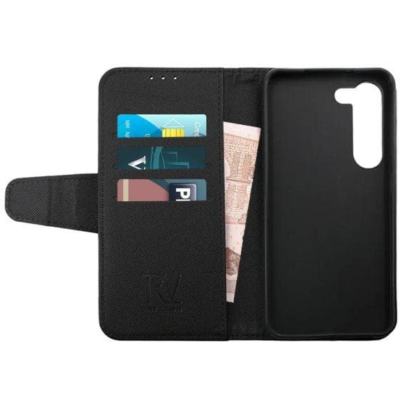 Samsung Galaxy S23 5G Plånboksfodral Extra Kortfack Rvelon - Svart