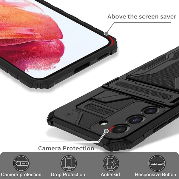 Samsung Galaxy S21 ULTRA 5G, cover / Etui med 2 kreditkortholdere
