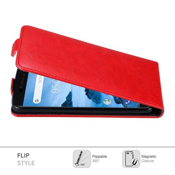 Deksel til Nokia 6.1 Flip Etui med magnetisk lukking