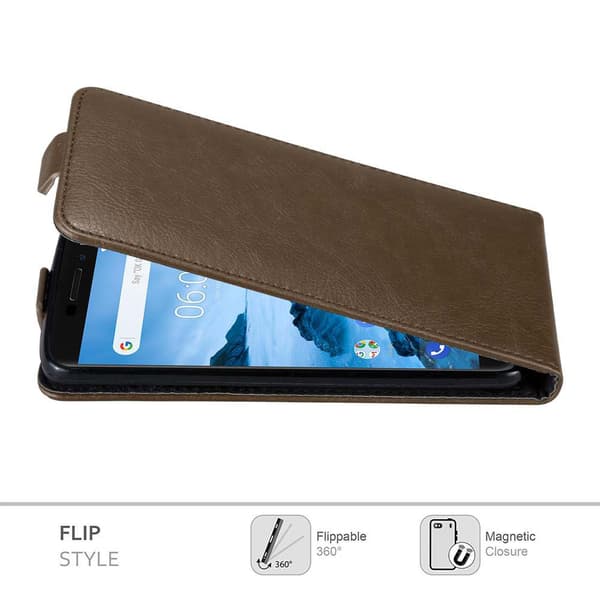 Deksel til Nokia 6.1 Flip Etui med magnetisk lukking
