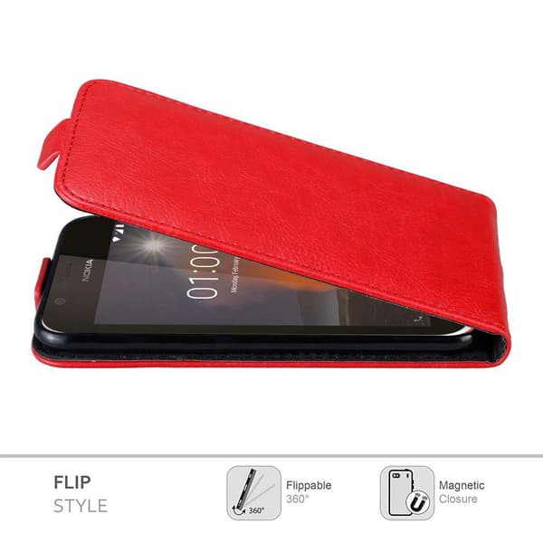 Deksel til Nokia 1 2018 Flip Etui med magnetisk lukking