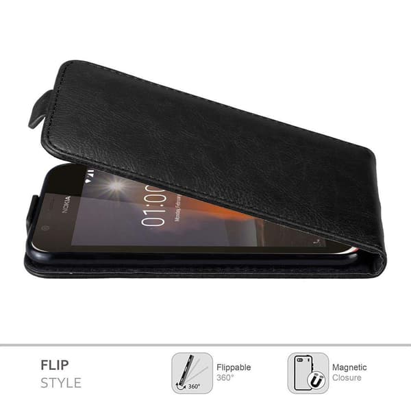 Deksel til Nokia 1 2018 Flip Etui med magnetisk lukking