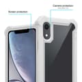 Miniatyrbilde 3 av 8: Deksel for iPhone XR 2-i-1 beskyttelsesdeksel med TPU-silikonkant og bakside av akrylglass