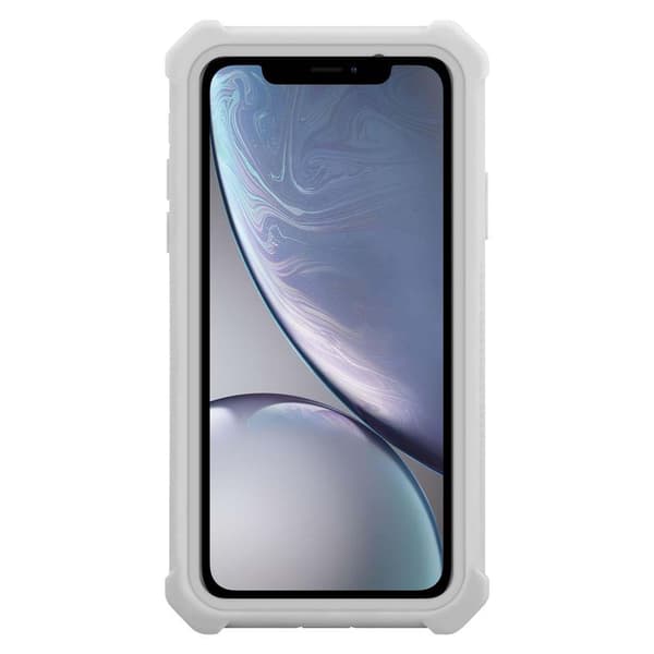 Deksel for iPhone XR 2-i-1 beskyttelsesdeksel med TPU-silikonkant og bakside av akrylglass