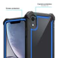 Pikkukuva 3 / 8: iPhone XR Suojakuori Suojakotelo 2-in-1 jossa on TPU-silikonireuna ja akryylilasinen takapuoli