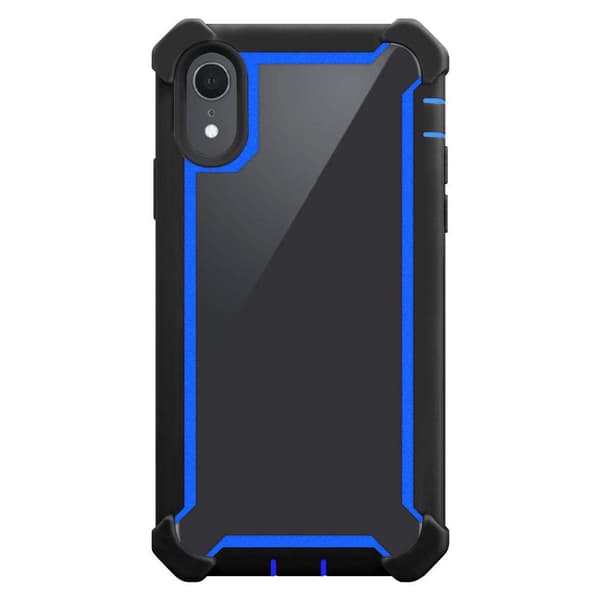 iPhone XR Suojakuori Suojakotelo 2-in-1 jossa on TPU-silikonireuna ja akryylilasinen takapuoli