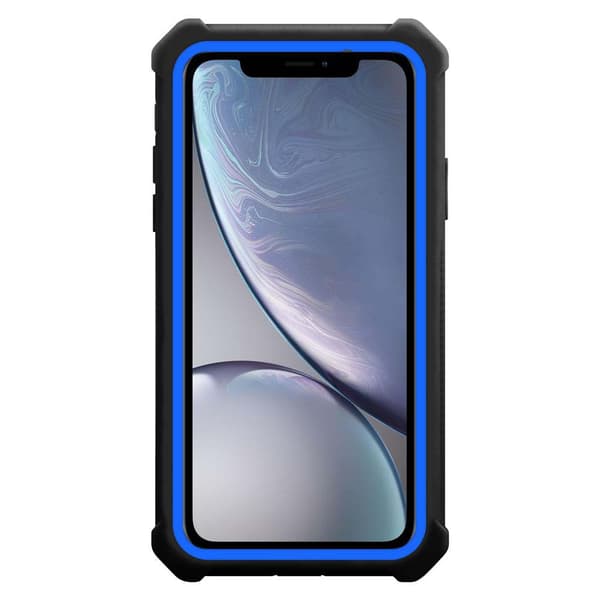 iPhone XR Suojakuori Suojakotelo 2-in-1 jossa on TPU-silikonireuna ja akryylilasinen takapuoli