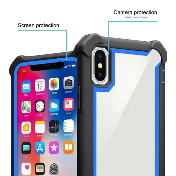 iPhone XS MAX Skal 2-i-1 Fodral Skal M obilskydd med TPU-silikonkant och akrylbaksida