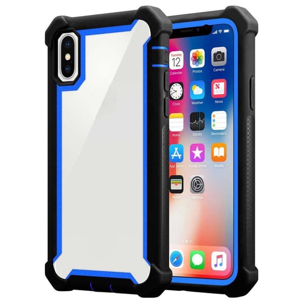 iPhone XS MAX Skal 2-i-1 Fodral Skal M obilskydd med TPU-silikonkant och akrylbaksida