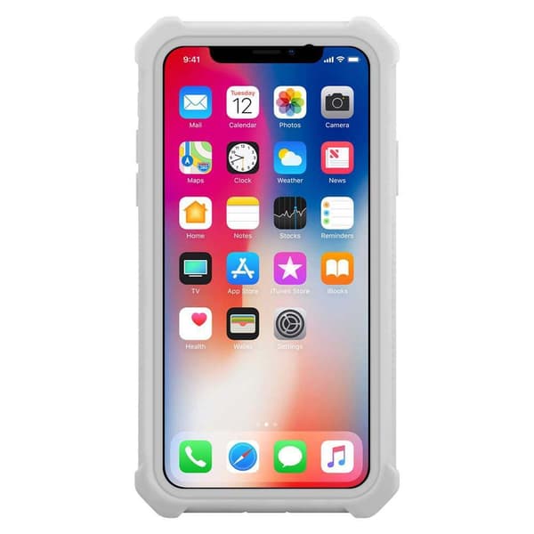 Deksel for iPhone XS MAX 2-i-1 beskyttelsesdeksel med TPU-silikonkant og bakside av akrylglass