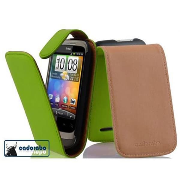 HTC WILDFIRE Skal Fodral i flipdesign Mobilskydd av smidigt konstläder Case Cover
