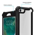 Miniatyrbilde 3 av 7: Deksel for iPhone 7 / 7S / 8 / SE 2020 2-i-1 beskyttelsesdeksel med TPU-silikonkant og bakside av akrylglass