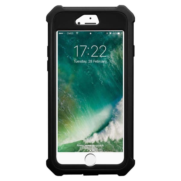 Deksel for iPhone 7 / 7S / 8 / SE 2020 2-i-1 beskyttelsesdeksel med TPU-silikonkant og bakside av akrylglass