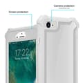 Miniatyrbilde 3 av 7: Deksel for iPhone 7 / 7S / 8 / SE 2020 2-i-1 beskyttelsesdeksel med TPU-silikonkant og bakside av akrylglass