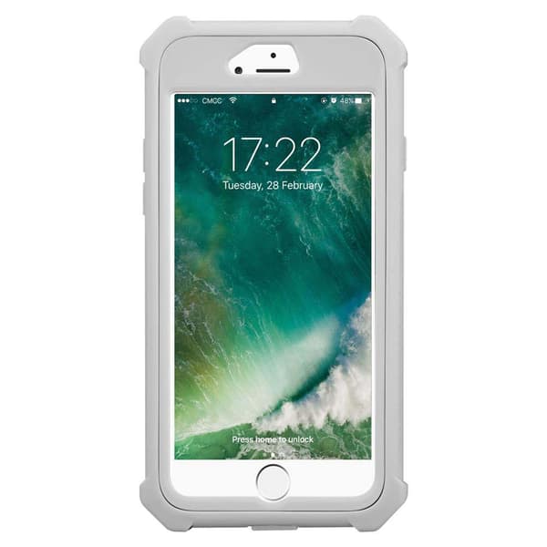 Deksel for iPhone 7 / 7S / 8 / SE 2020 2-i-1 beskyttelsesdeksel med TPU-silikonkant og bakside av akrylglass