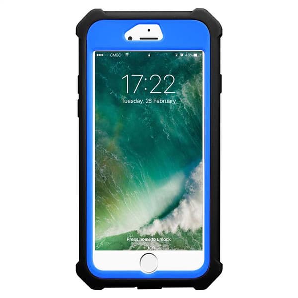 Deksel for iPhone 7 / 7S / 8 / SE 2020 2-i-1 beskyttelsesdeksel med TPU-silikonkant og bakside av akrylglass