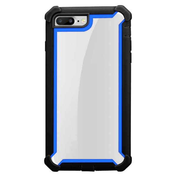 Deksel for iPhone 7 PLUS / 7S PLUS / 8 PLUS 2-i-1 beskyttelsesdeksel med TPU-silikonkant og bakside av akrylglass
