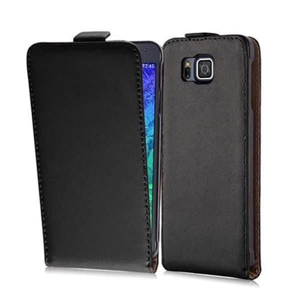 Samsung Galaxy ALPHA Skal Fodral i flipdesign Mobilskydd av smidigt konstläder Case Cover