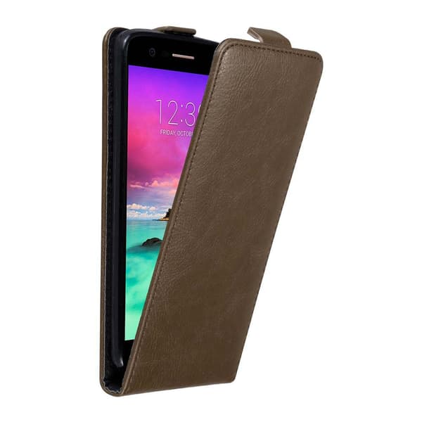 LG K10 2017 Suojakotelo Suojakuori Lompakkokotelo Matkapuhelinkotelo flip muotoilu magneettisuljenta KAHVIN RUSKEA