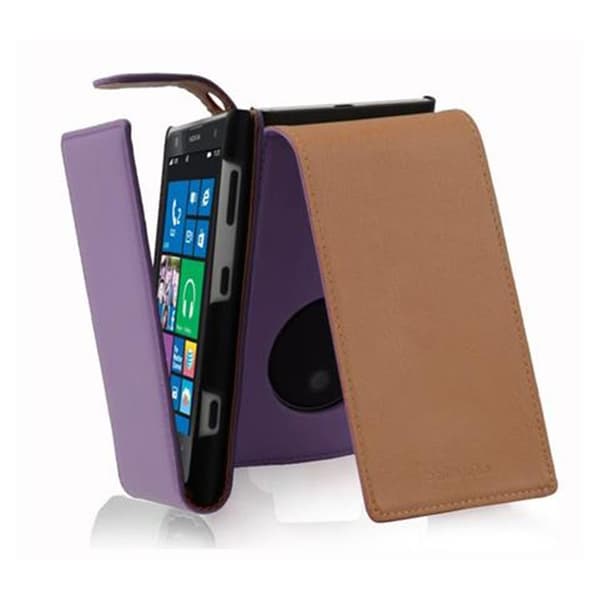 Nokia Lumia 1020 Skal Fodral i flipdesign Mobilskydd av smidigt konstläder Case Cover LILA