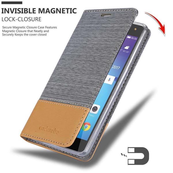 Huawei Y5 2017 / Y6 2017 Suojakotelo Suojakuori Lompakkokotelo Matkapuhelinkotelo jossa magneettisuljenta, jalusta-toiminto ja korttitasku