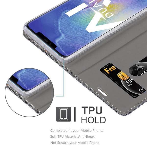 Huawei MATE 20 PRO Suojakotelo Suojakuori Lompakkokotelo Matkapuhelinkotelo jossa magneettisuljenta, jalusta-toiminto ja korttitasku