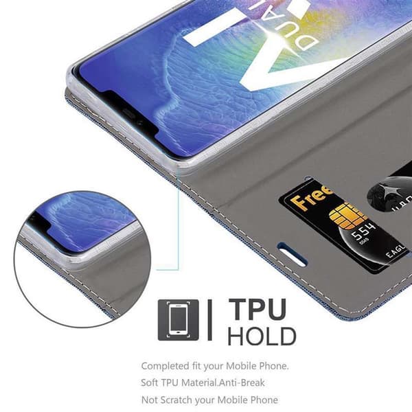 Huawei MATE 20 PRO Suojakotelo Suojakuori Lompakkokotelo Matkapuhelinkotelo jossa magneettisuljenta, jalusta-toiminto ja korttitasku
