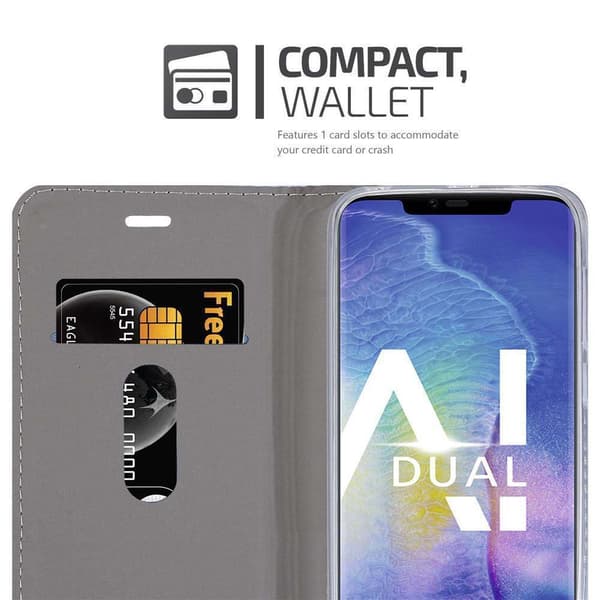 Huawei MATE 20 PRO Suojakotelo Suojakuori Lompakkokotelo Matkapuhelinkotelo jossa magneettisuljenta, jalusta-toiminto ja korttitasku