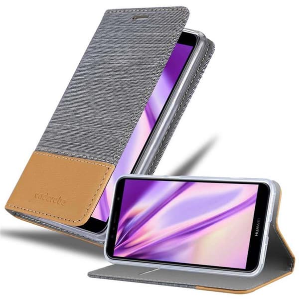 Deksel til Huawei Y6 PRIME Lommebokdeksel med magnetisk lukking, stativfunksjon og kortlomme