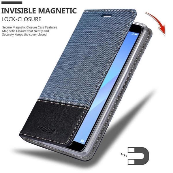 Deksel til Huawei Y6 PRIME Lommebokdeksel med magnetisk lukking, stativfunksjon og kortlomme