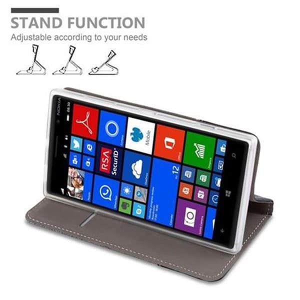 Nokia Lumia 830 Skal Plånboksfodral med magnetisk stängning, ståfunktion och kortficka