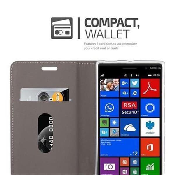 Nokia Lumia 830 Suojakotelo Suojakuori Lompakkokotelo Matkapuhelinkotelo jossa magneettisuljenta, jalusta-toiminto ja korttitasku