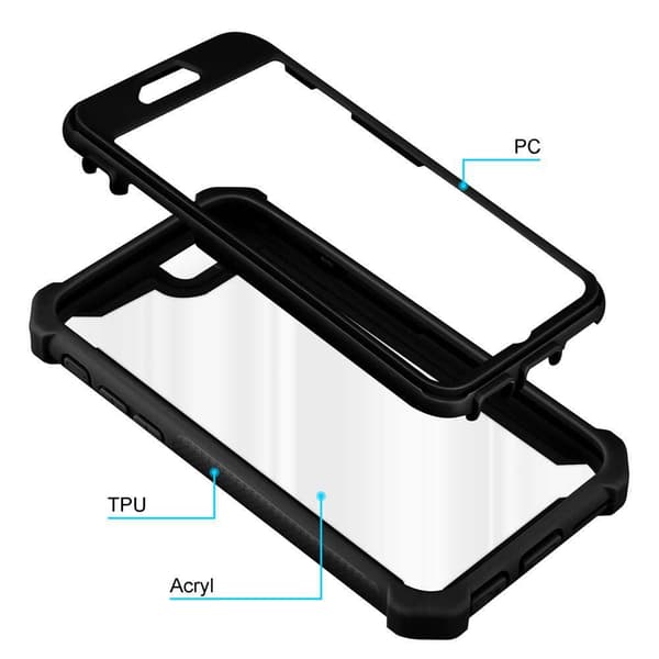 iPhone 6 / 6S Skal 2-i-1 Fodral Skal M obilskydd med TPU-silikonkant och akrylbaksida