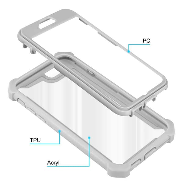 iPhone 6 / 6S Skal 2-i-1 Fodral Skal M obilskydd med TPU-silikonkant och akrylbaksida