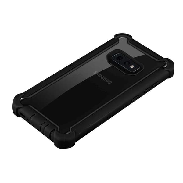 Samsung Galaxy S10e Suojakuori Suojakotelo 2-in-1 jossa on TPU-silikonireuna ja akryylilasinen takapuoli