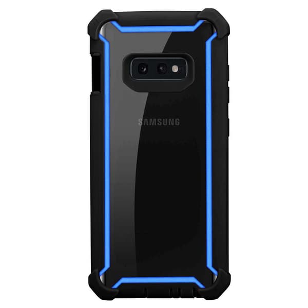 Samsung Galaxy S10e Suojakuori Suojakotelo 2-in-1 jossa on TPU-silikonireuna ja akryylilasinen takapuoli